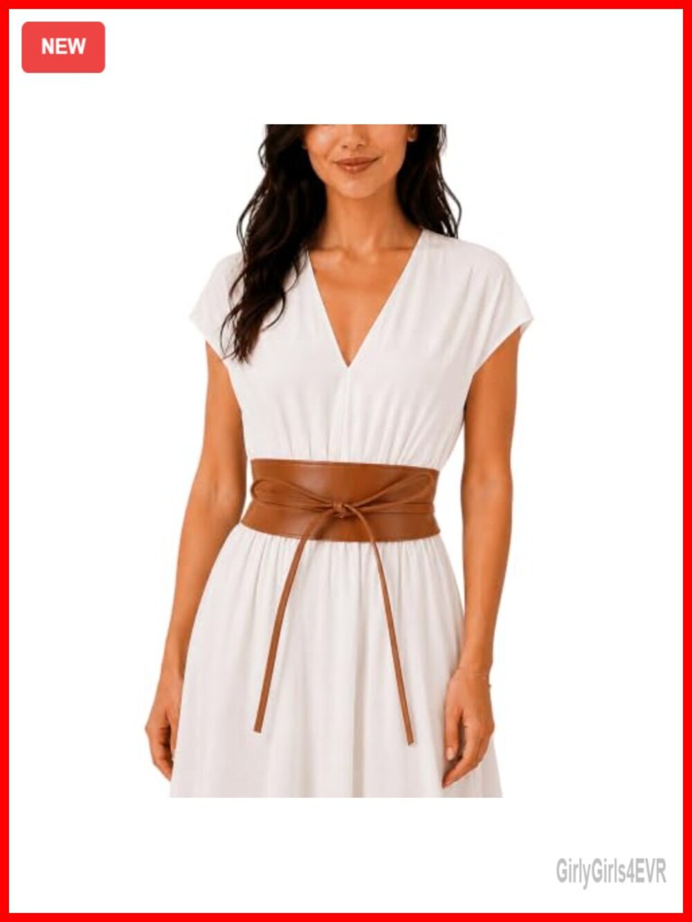 Wide Italian Full-Grain Leather Obi Belt - Adjustable Waist